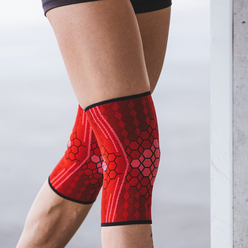 Knee protection with compression and anti-slip