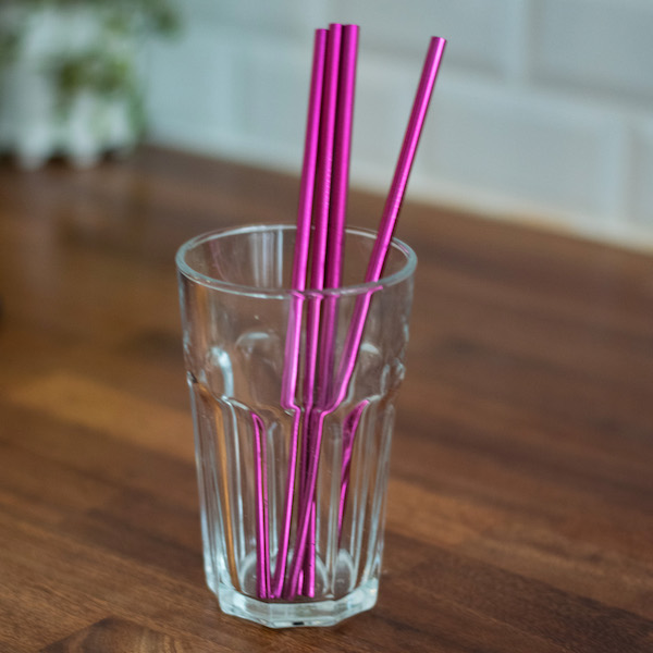 Straws in metal (4 pcs)