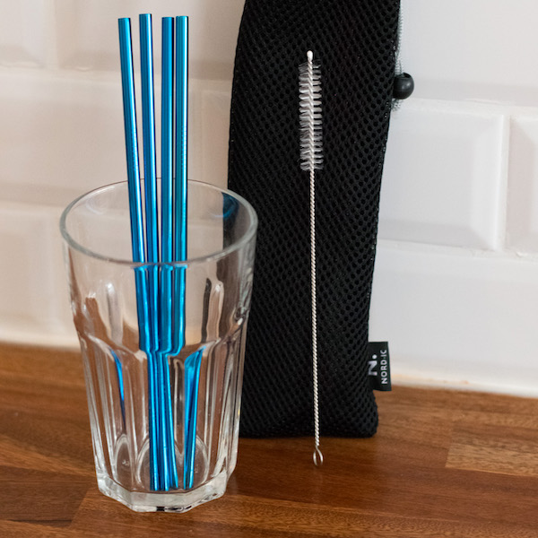 Straws in metal (4 pcs)